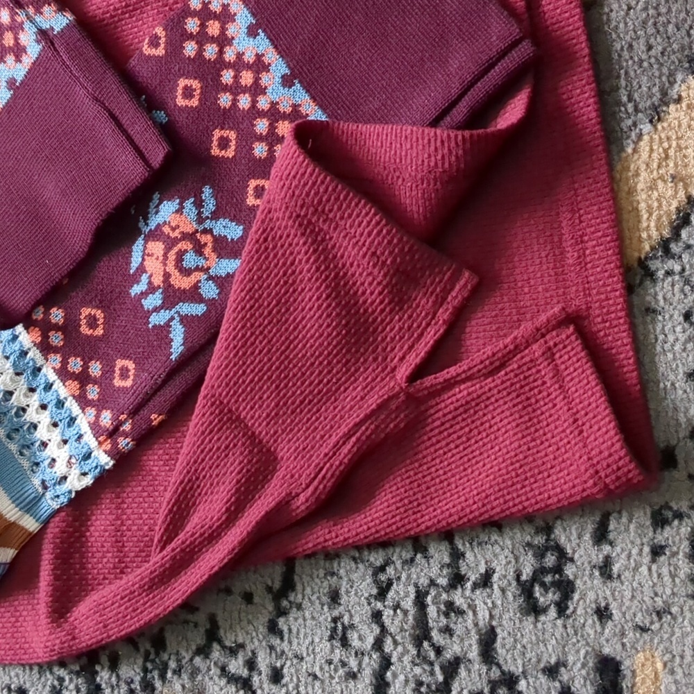 Anthropologie We the Free top Mikah layering cuff wine combo - Picture 8 of 10